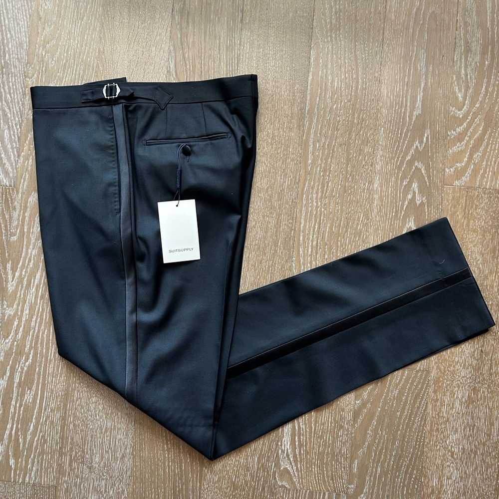 Suitsupply Elegant Black Tuxedo Pants
